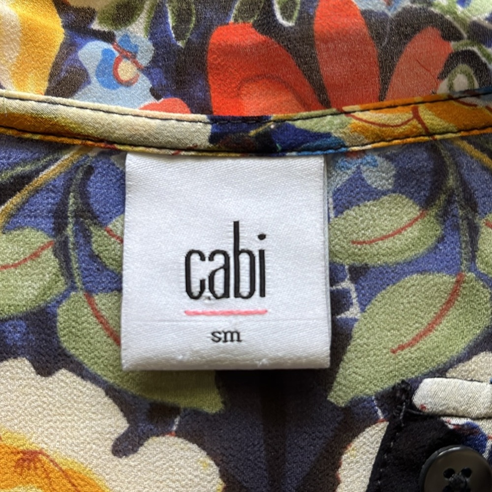 Cabi Small Sheer Colorful Tailored Button Down Lo… - image 3